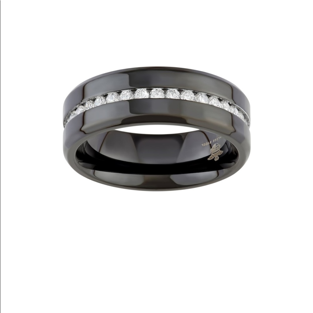 New men’s black ion ring. Sz 10